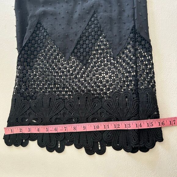 Miss Me NWT Black Swiss Dot Crochet Wide Leg Pants Size Large - Picture 12 of 15